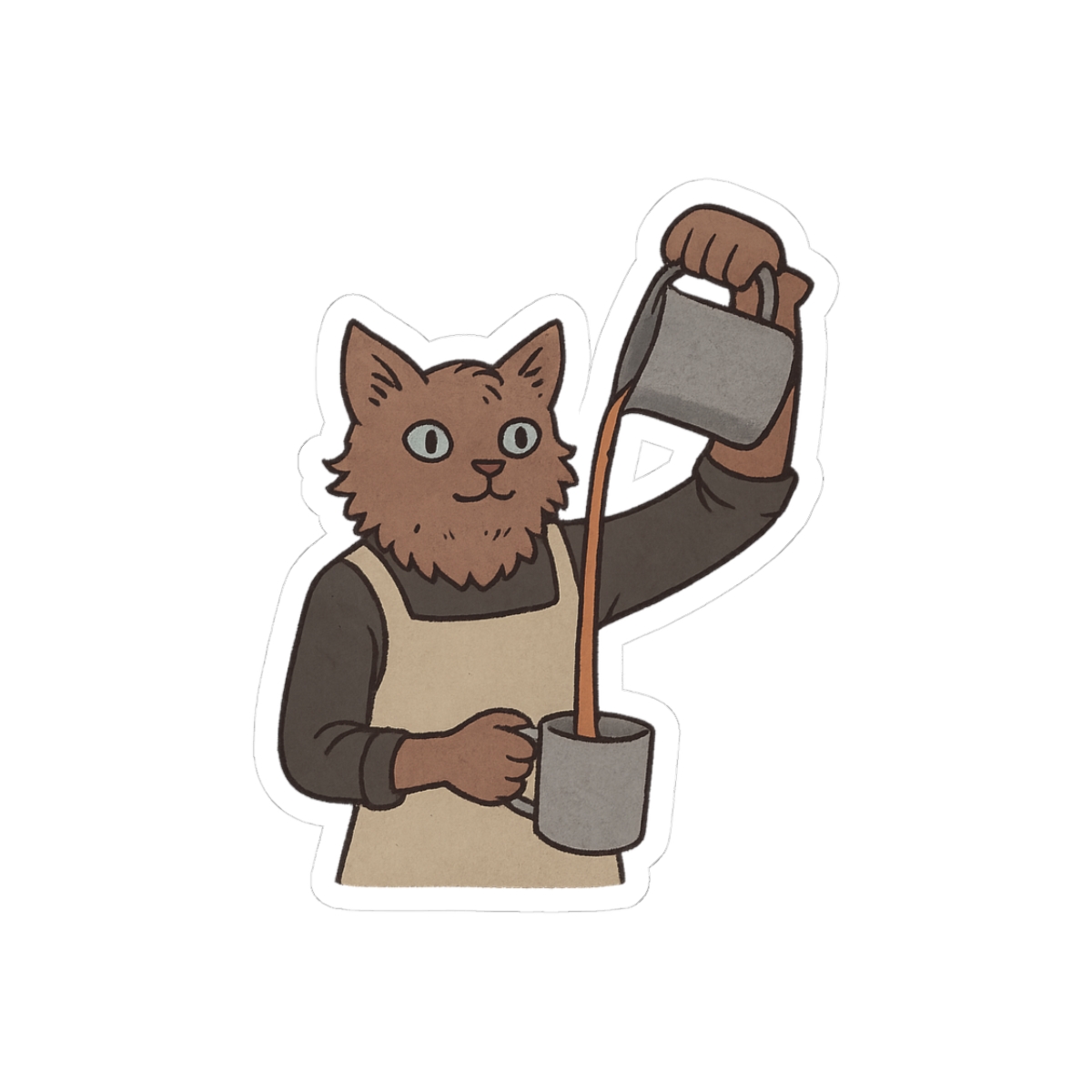Teh Tarik Cat Sticker - Official stickers merchandise