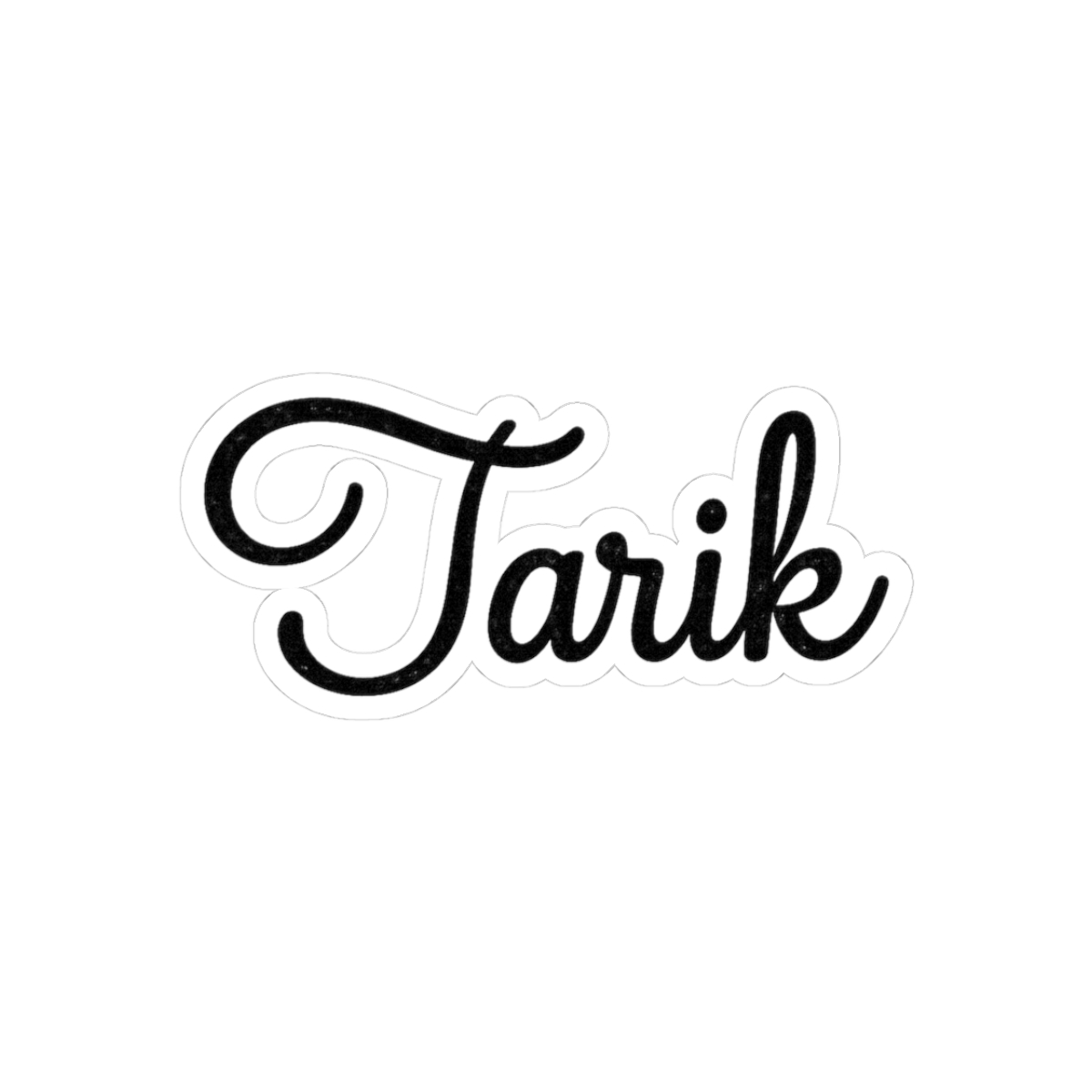Writing Tarik Name Label Sticker - Official stickers merchandise