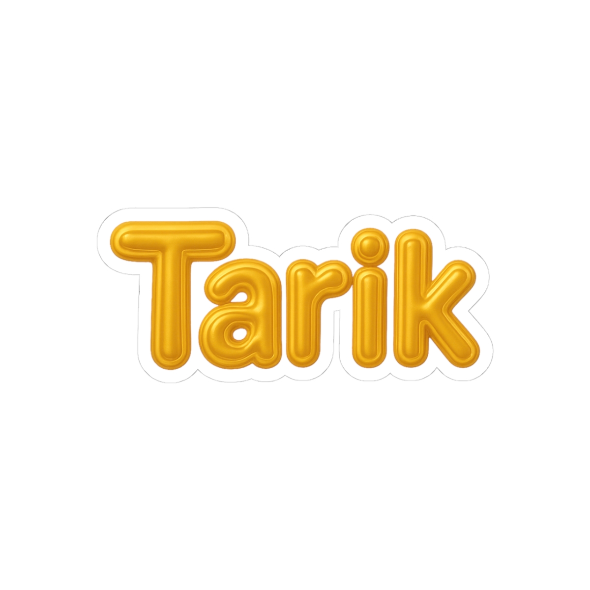 Golden Balloon Tarik Name Label Sticker - Official stickers merchandise