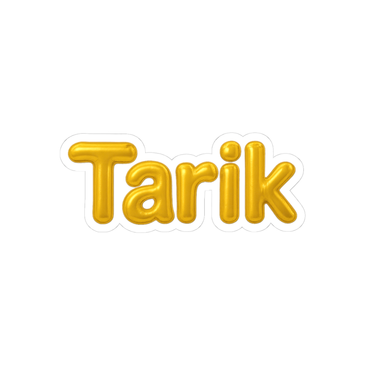Golden Balloon Tarik Name Label (Black) Sticker - Official stickers merchandise