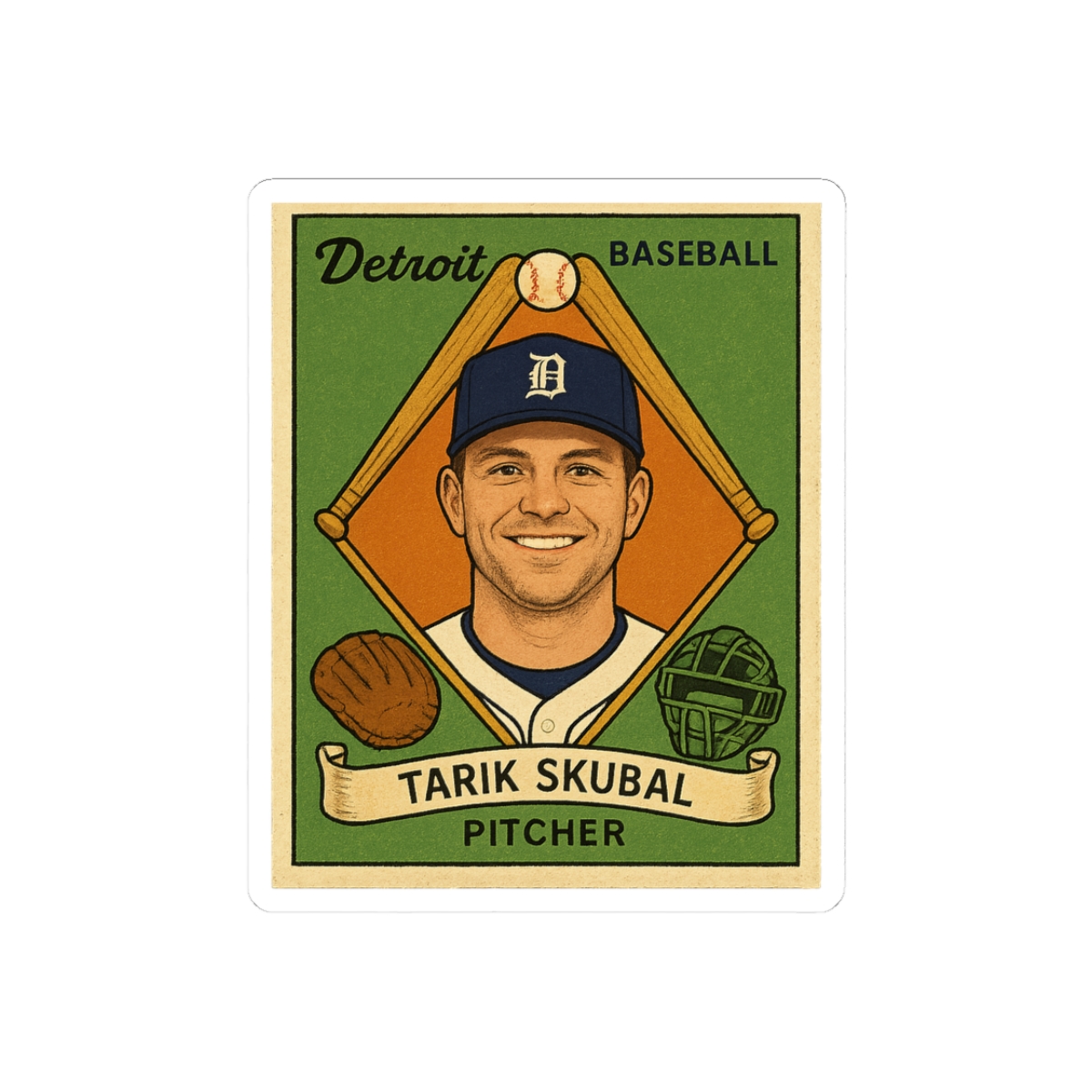 Tarik Skubal Baseball card Sticker - Official stickers merchandise