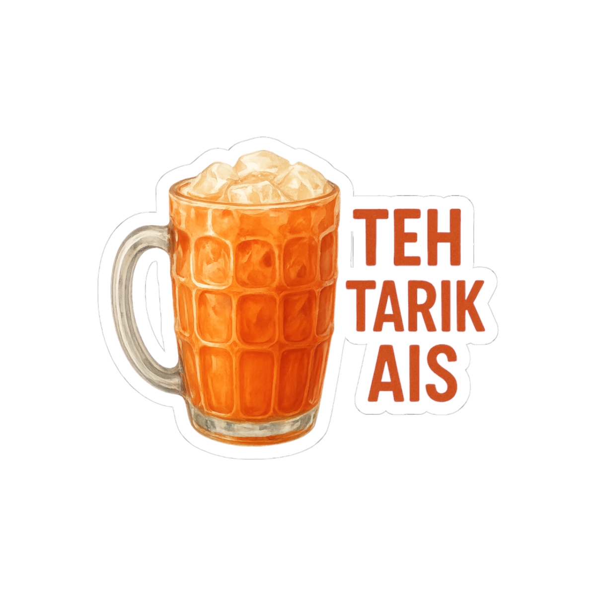 Asian Teh Tarik Ais - Pulled Milk Tea Sticker - Official stickers merchandise
